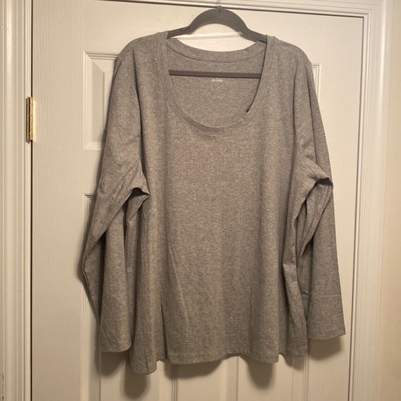 Brand New Ava & Viv Gray Long Sleeve Top…size 2X - Picture 1 of 5